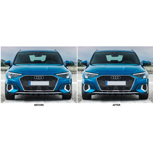 Front Lower Chrome Grille Trim for 2021-2024 Audi A3