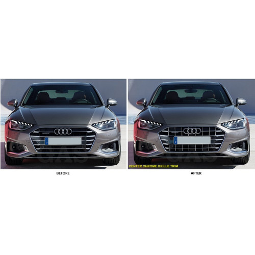 Front Chrome Grille / Bumper Trim for 2020-2024 Audi A4