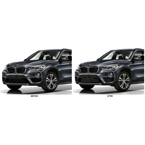 Front Lower Chrome Grille Trim for 2016-2019 BMW X1 Sport