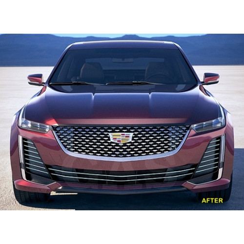 Front Lower Chrome Grille Trim for 2020-2024 Cadillac CT5