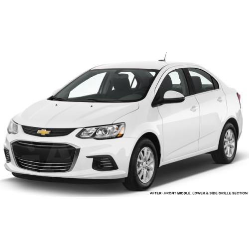 Front Chrome Grille Trim for 2016-2020 Chevrolet Sonic Sedan LS / LT
