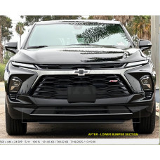 Front Lower Chrome Bumper Trim for 2021-2023 Chevrolet Trailblazer RS