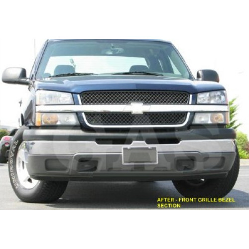 Front chrome bezel grille Trim for 2004-2005 Chevrolet Silverado