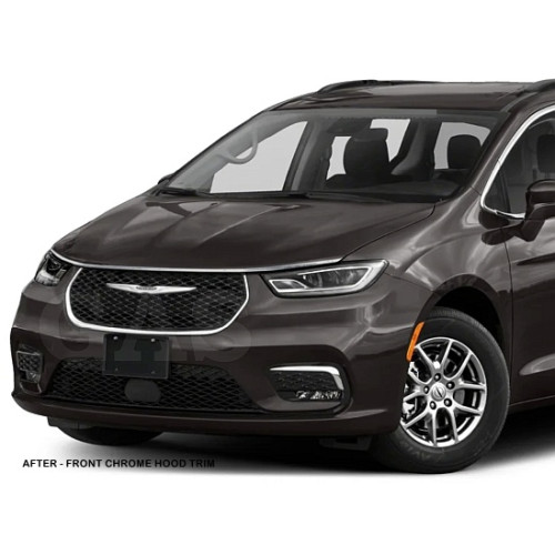 Front Chrome Hood Trim for 2021-2025 Chrysler Pacifica