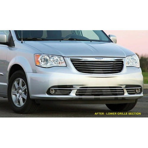 Front Lower Chrome Grille Trim for 2011-2016 Chrysler Town & Country