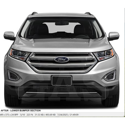 Front Chrome Bumper Trim for 2015-2018 Ford Edge Front Chrome Bumper Trim for 2015-2018 Ford Edge