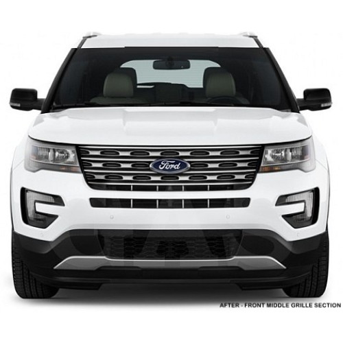 Front Middle Chrome Grille Trim for 2016-2019 Ford Explorer
