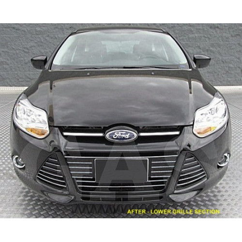 Front Lower Chrome Grille Trim for 2011-2014 Ford Focus