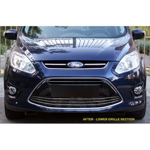 Front Lower Chrome Grille Trim for 2013-2018 Ford Grand C-Max Front Lower Chrome Grille Trim for 2013-2018 Ford Grand C-Max