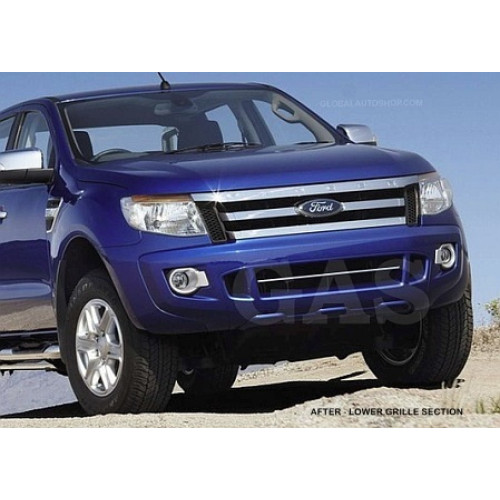 Front Lower Chrome Grille Trim for 2012-2014 Ford Ranger