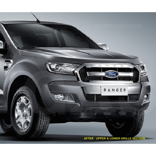 Front Lower Chrome Grille Trim for 2015-2018 Ford Ranger