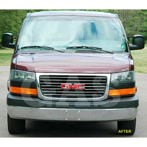 Front Upper Chrome Grille Trim for 2003-2025 GMC Savana