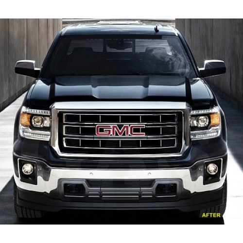 Front Upper Chrome Grille Trim for 2014-2015 GMC Sierra
