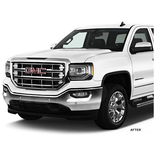 Front Upper Chrome Grille Trim for 2017-2018 GMC Sierra