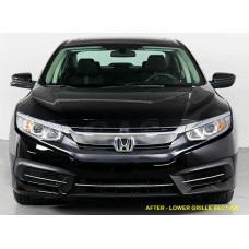 Front Lower Chrome Grille Trim for 2016-2018 Honda Civic Coupe