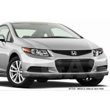 Front Lower Chrome Grille Trim for 2012 Honda Civic Coupe