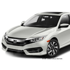 Front Lower Chrome Grille Trim for 2016-2018 Honda Civic Sedan