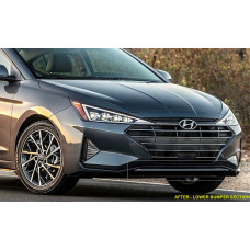 Front Lower Chrome Bumper Trim for 2019-2020 Hyundai Elantra