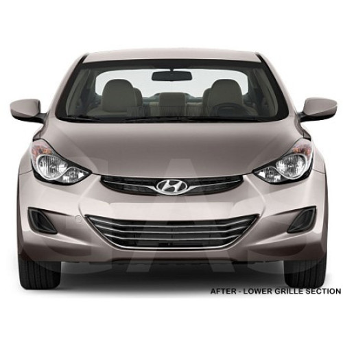 Front Lower Chrome Grille Trim for 2011-2016 Hyundai Elantra
