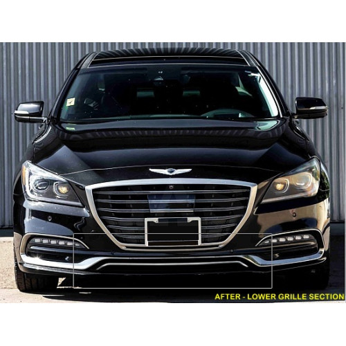 Front Chrome Grille Trim for 2018-2019 Hyundai Genesis Sedan G80 Front Chrome Grille Trim for 2018-2019 Hyundai Genesis Sedan G80