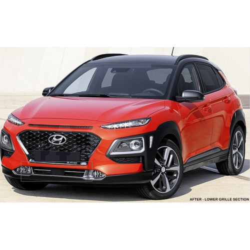 Front Lower Chrome Grille Trim for 2019-2021 Hyundai Kona