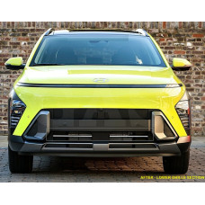 Front Lower Chrome Grille Trim for 2024-2025 Hyundai Kona