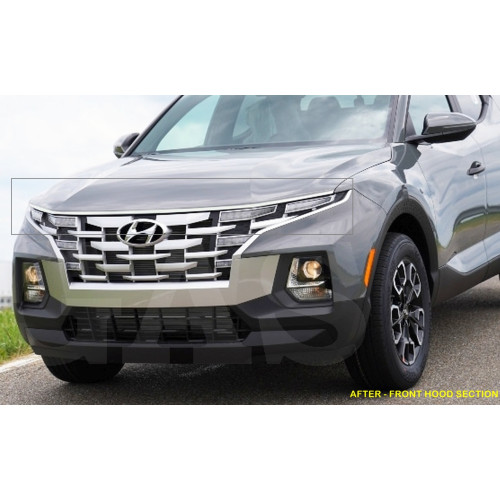 Front Chrome Hood Trim for 2022-2024 Hyundai Santa Cruz