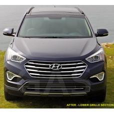 Front Lower Chrome Grille Trim for 2013-2016 Hyundai Santa Fe