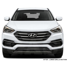 Front Lower Chrome Grille Trim for 2017-2018 Hyundai Santa Fe